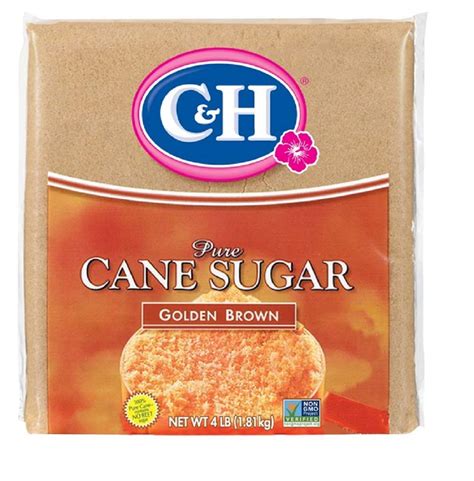 Candh Pure Cane Sugar Golden Brown 4lb 181 Kg Bag