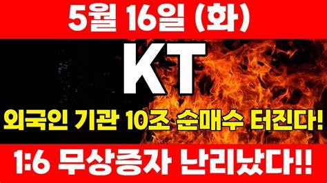 식 Kt 오늘 뜬 속보 3자배정 특별배당금 연이어 터졌다 내일 오전까지 매수kt Kt주가 Youtube