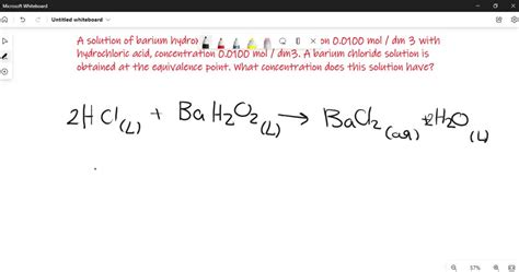 Solved A Solution Of Barium Hydroxide Is Titrated Concentration