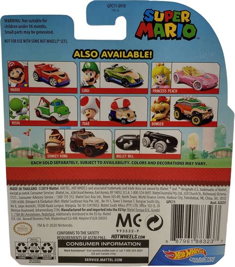 Hot Wheels Super Mario Carros de personajes Princess Peach Vehículo