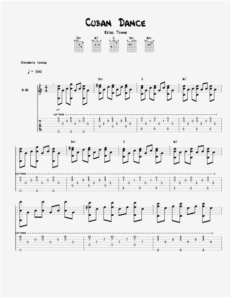 Estas Tonne Cuban Dance Sheets By Agape Guitar