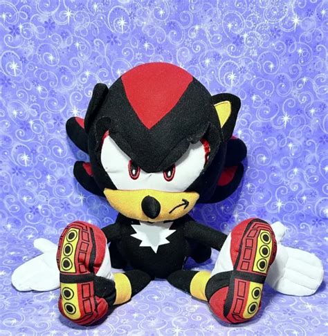 Sonic The Hedgehog Video Game Shadow Black Plush Stuffed Figure