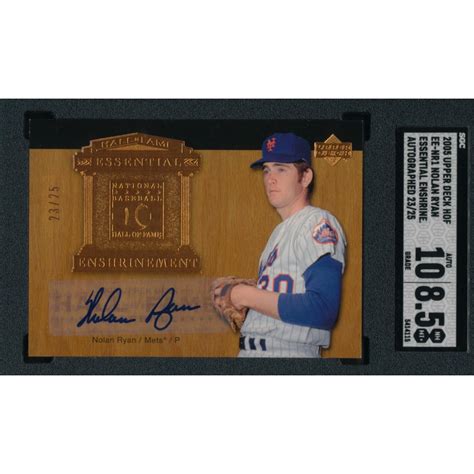 Nolan Ryan 2005 Upper Deck Hall Of Fame Essential Enshrinement