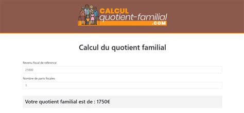 Calculer Son Quotient Familial Qf En Avec La Caf