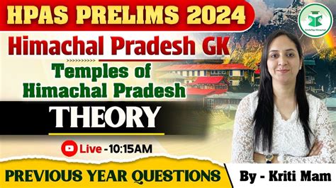 HPAS Prelims 2024 Himachal GK Temples Of Himachal Pradesh