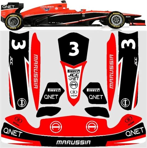 Formula Marussia Sticker Kit For Tonykart Otk M Pods Nosecone Nassau