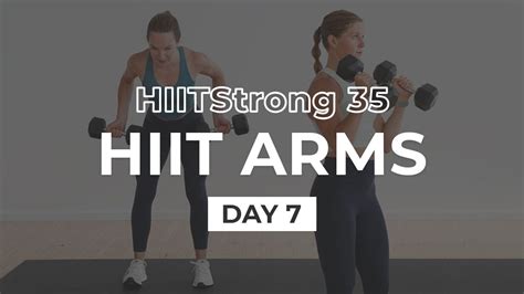 35 Minute Hiit Arms Upper Body Strength Cardio Hiitstrong 35 Day 7 Youtube