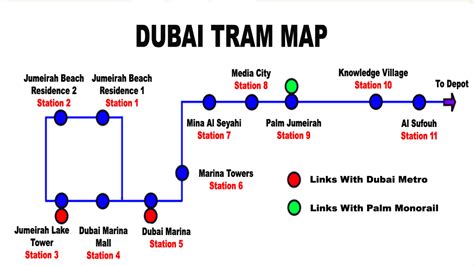 New Dubai Tram Map Timings Stations And Tickets 2020