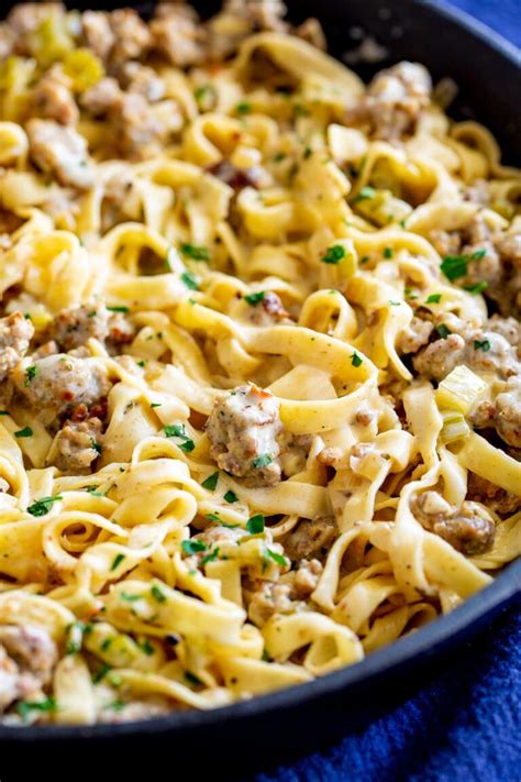 Creamy Italian Sausage Pasta Sprinkles And Sprouts