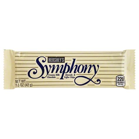 Hershey Symphony Milk Chocolate With Almonds And Toffee 15 Oz Wrapper