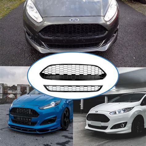 For Ford Fiesta Mk7 Zetec S Honeycomb Mesh Front Bumper Upper And Lower