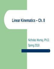 Biomechanics Ch Lectures Ppt Linear Kinematics Ch Nicholas