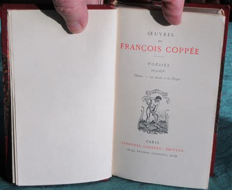 Oeuvres De Fran Ois Copp E Po Sies Livres Et Collections