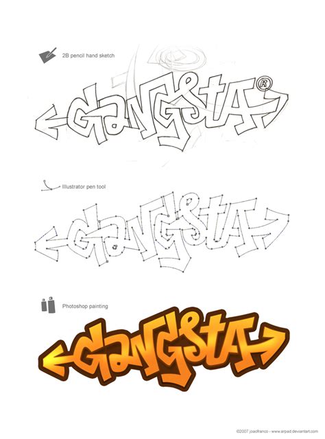 Gangsta - graffiti experiment by arpad on deviantART