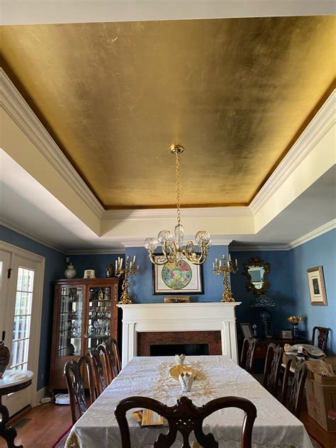 Metallic Gold Ceiling Paint Shelly Lighting