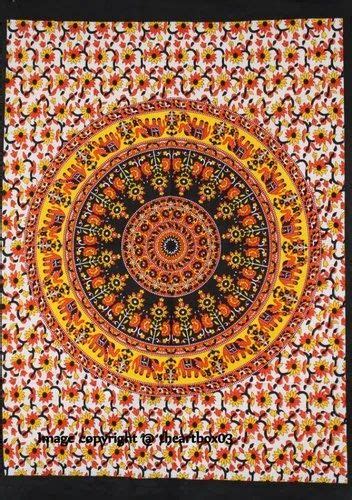 Indian Mandala Wall Hanging Poster Tapestry Small Wall Decor Cotton