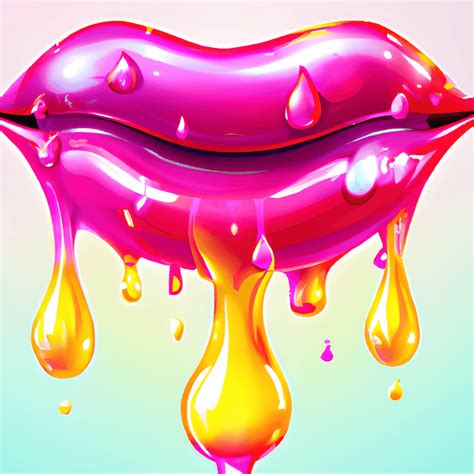 Lips Dripping Drawing 8k 6k 5d Stunning Detailed 3d Art · Creative Fabrica