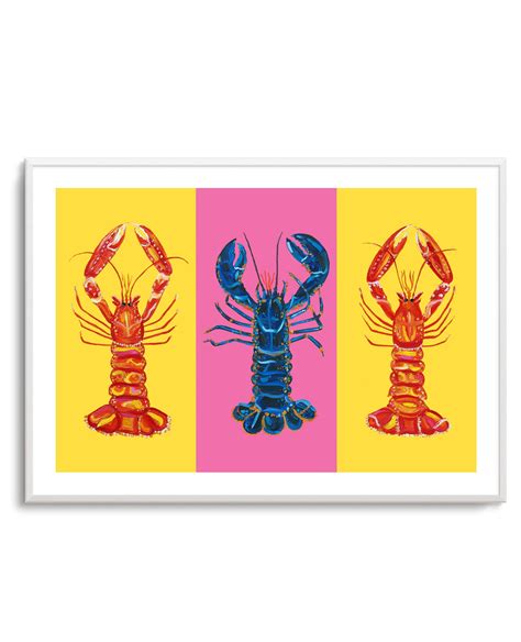 Lobster Langoustines Pop Art 2 By Alice Straker Art Print Olive Et