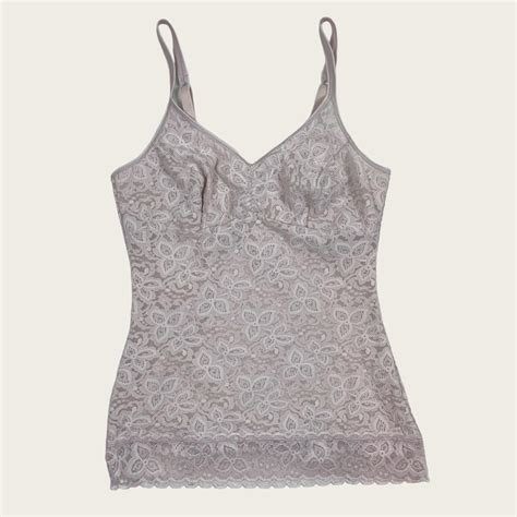 Semi Sheer Lace Tank Top Color Is A Light Nude Depop