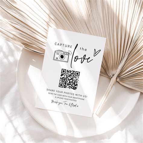 Business Card With Qr Code Capture The Love Qr Code Share Etsy Uk