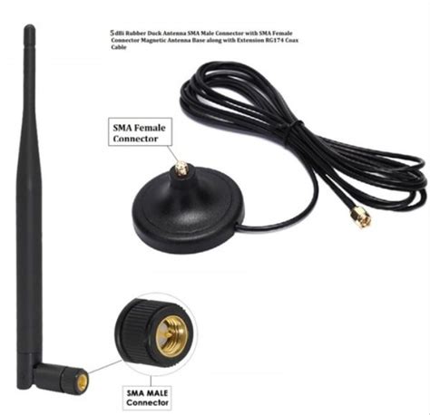 Dbi Magnetic Mount Base Sma Male Rubber Duck Antenna At Rs Piece