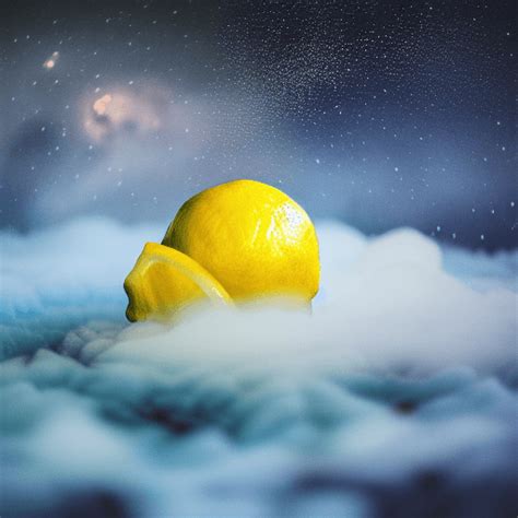 An Icy Forest on a Lemon Cloud in Space · Creative Fabrica