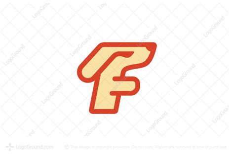 Letter F Dog Logo