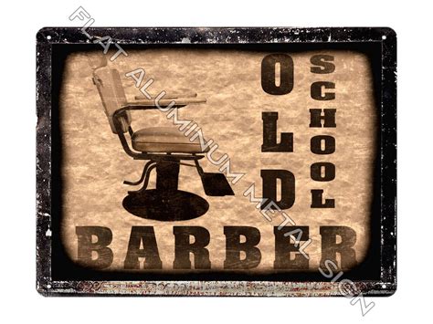 Barber Shop Old School Decoration Metal Sign Vintage Style Art Etsy