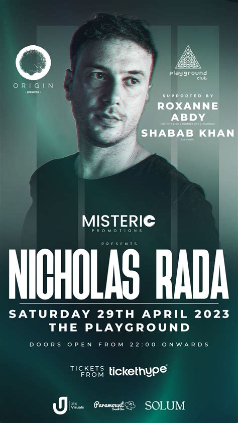 Misteric Promotions Presents Nicolas Rada Tickethype