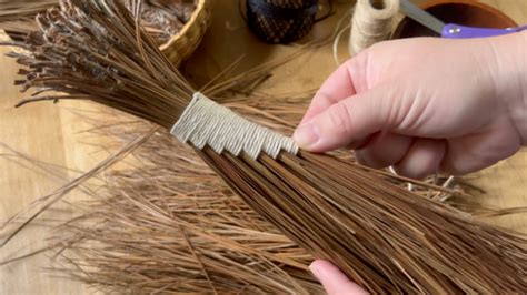 How To Make A Handmade Hearth Broom With Pine Needles The Simple Homeplace