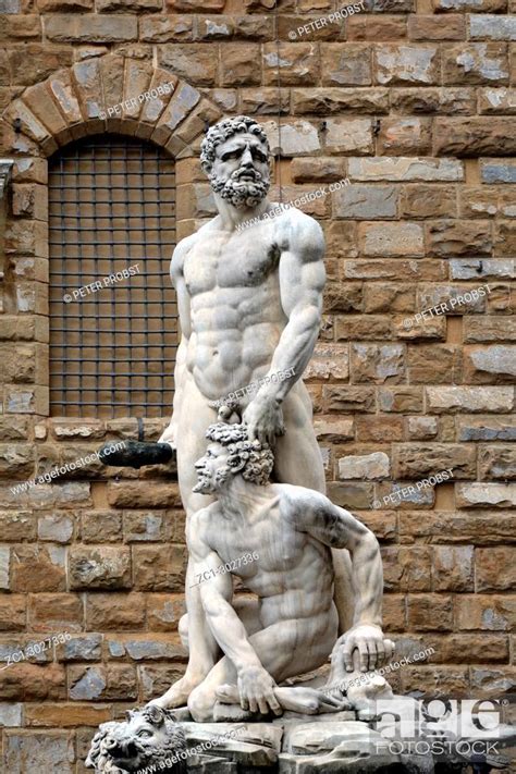 Florence Tuscany Italy September Hercules And Cacus