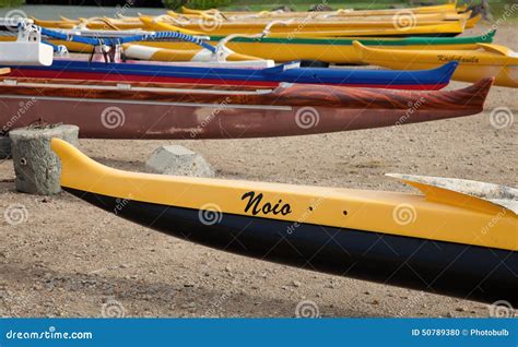 Outrigger Canoes On The Beach Royalty Free Stock Photo CartoonDealer