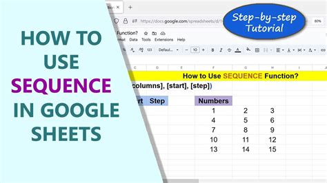 Google Sheets Sequence Function Fill Numbers Automatically