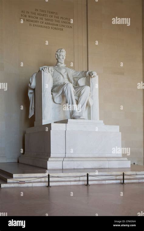 USA, Washington DC, Lincoln memorial sculpture Stock Photo - Alamy