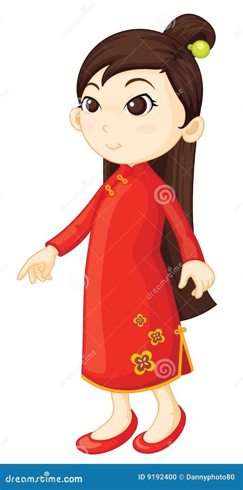 Chinese Cheongsam Stock Illustration Illustration Of Sketch 9192400