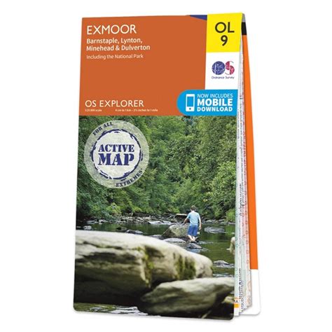 Ordnance Survey Explorer Active Map OL9 Exmoor Waterproof