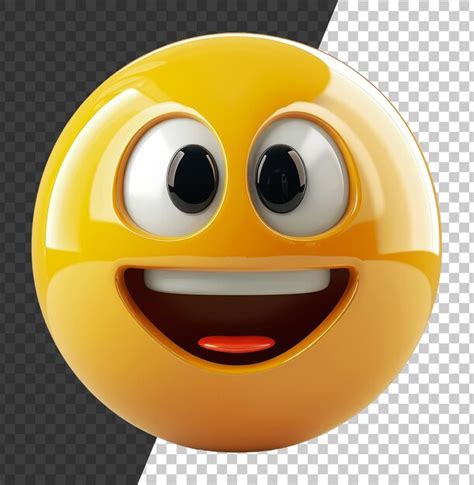 Yellow emoji with a big grin and shiny teeth cut out stock png ...