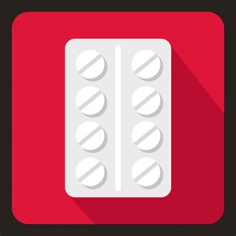 Premium Vector Pack Of Pills Icon In Flat Style With Long Shadow