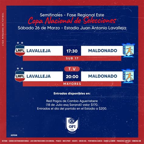 Este Sábado Se Jugarán Las Revanchas En Sub 17 Y Absoluta Ante Maldonado Liga Minuana De