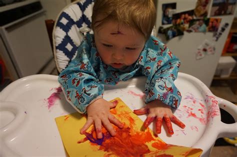 Developmental Activities For 6 Month Old Babies:Finger Painting ...