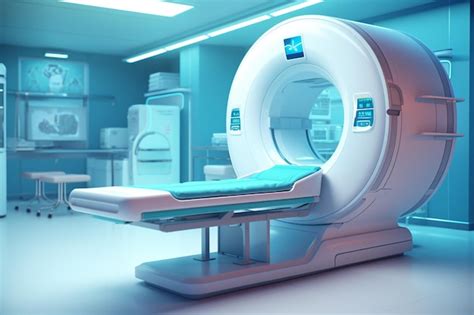 Premium Ai Image Arafed Mri Machine In A Hospital Room With A Blue