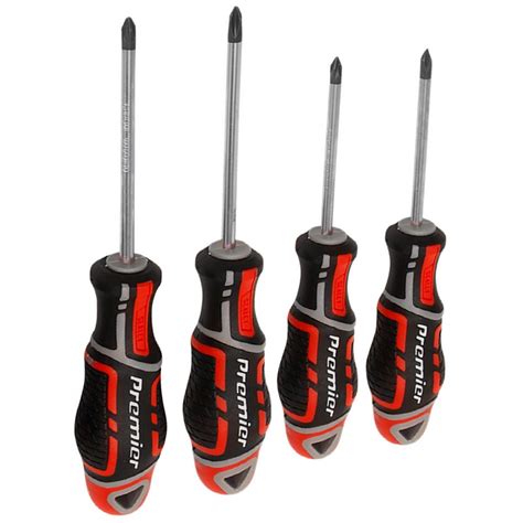 Sealey Screwdriver Set Slotted Pozi 75 200mm Phillips Magnetic Gripmax