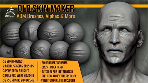 ArtStation Old Skin Maker VDM Brushes Alphas And More Brushes