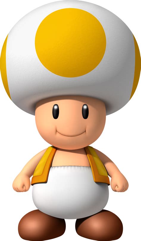 File Nsmbw Yellow Toad Artwork Png Super Mario Wiki The Mario