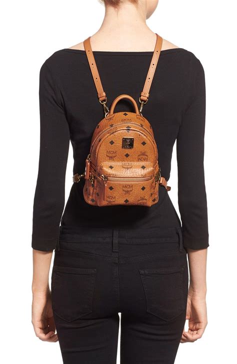 Mcm Mini Studded Canvas Backpack The Mini Version Of Your Favorite