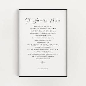 Amazon Full Version Serenity Prayer Wall Art Wall Print By