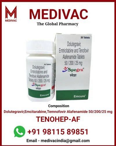 Spegra Dolutegravir Emtricitabine Tenofovir Alafenamide Tablets