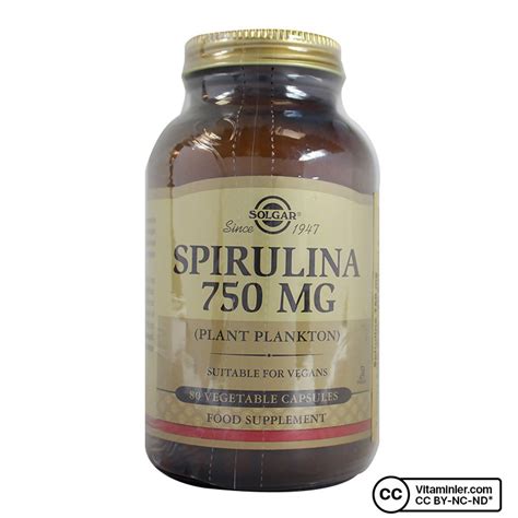 Solgar Spirulina 750 Mg 80 Kapsül - Spirulina Yosunu