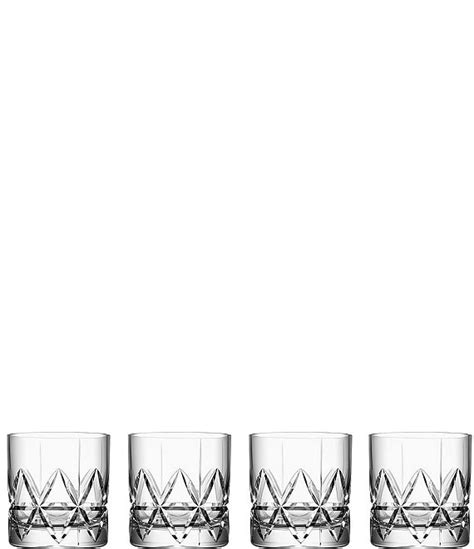 Orrefors Peak Old Fashioned Glass Set Of 4 Dillards