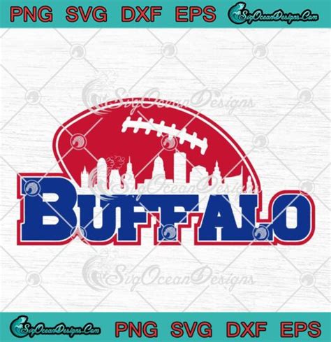 Buffalo Bills Skyline Football Svg Buffalo Bills Nfl American